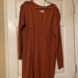 Burnt Orange Sweater Dress